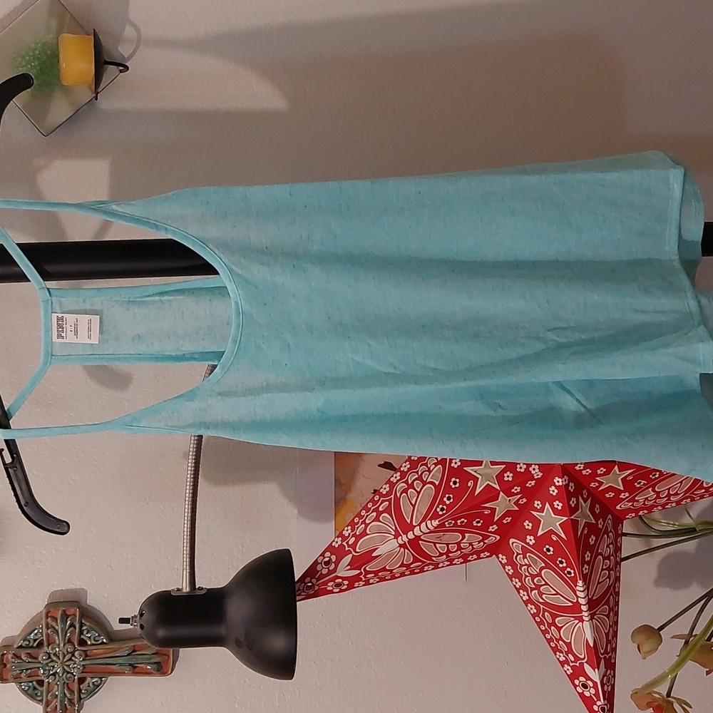 NWOT Mint green semi sheer racer back tank